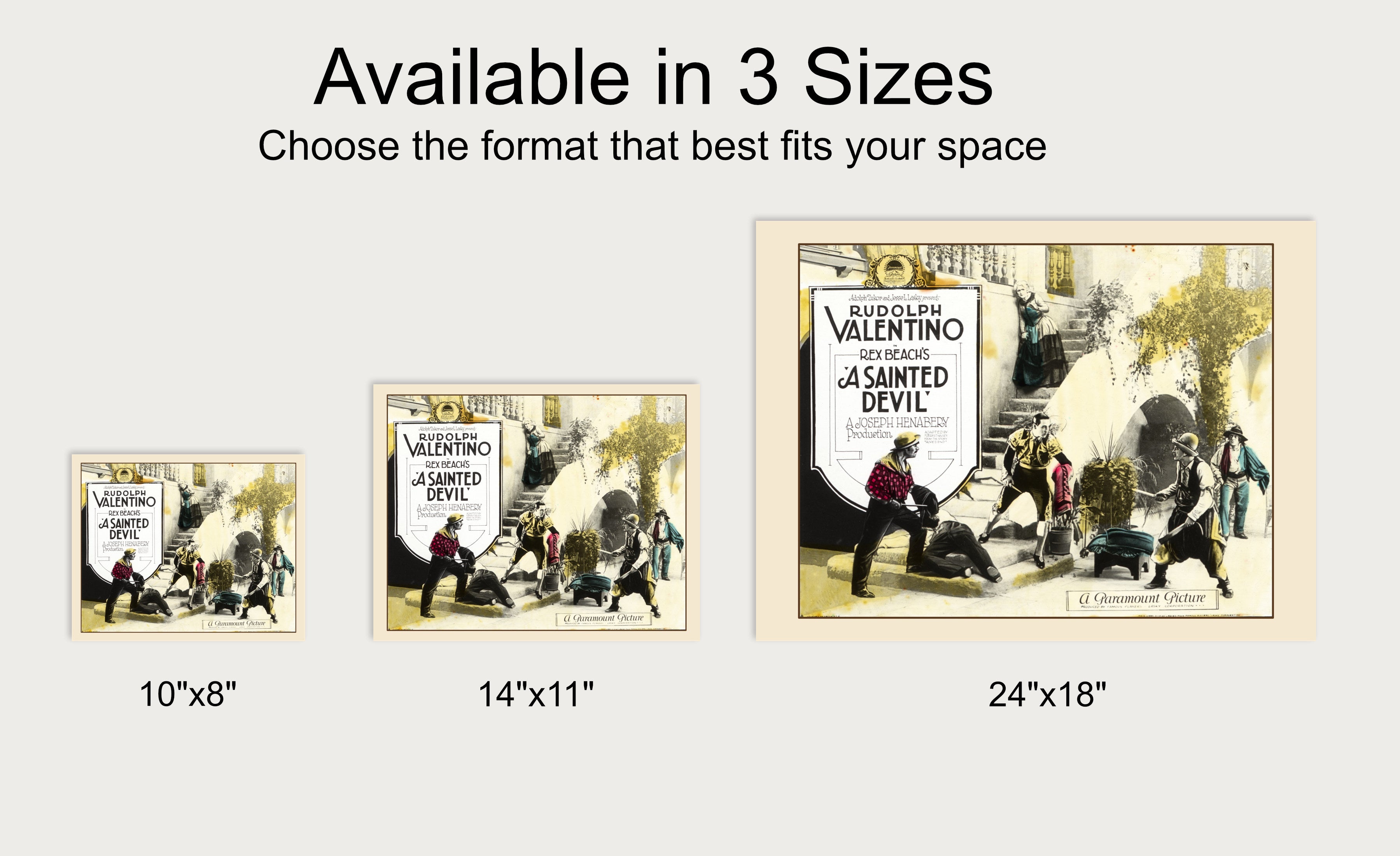 A Sainted Devil — Restored Vintage Lantern Slide Print