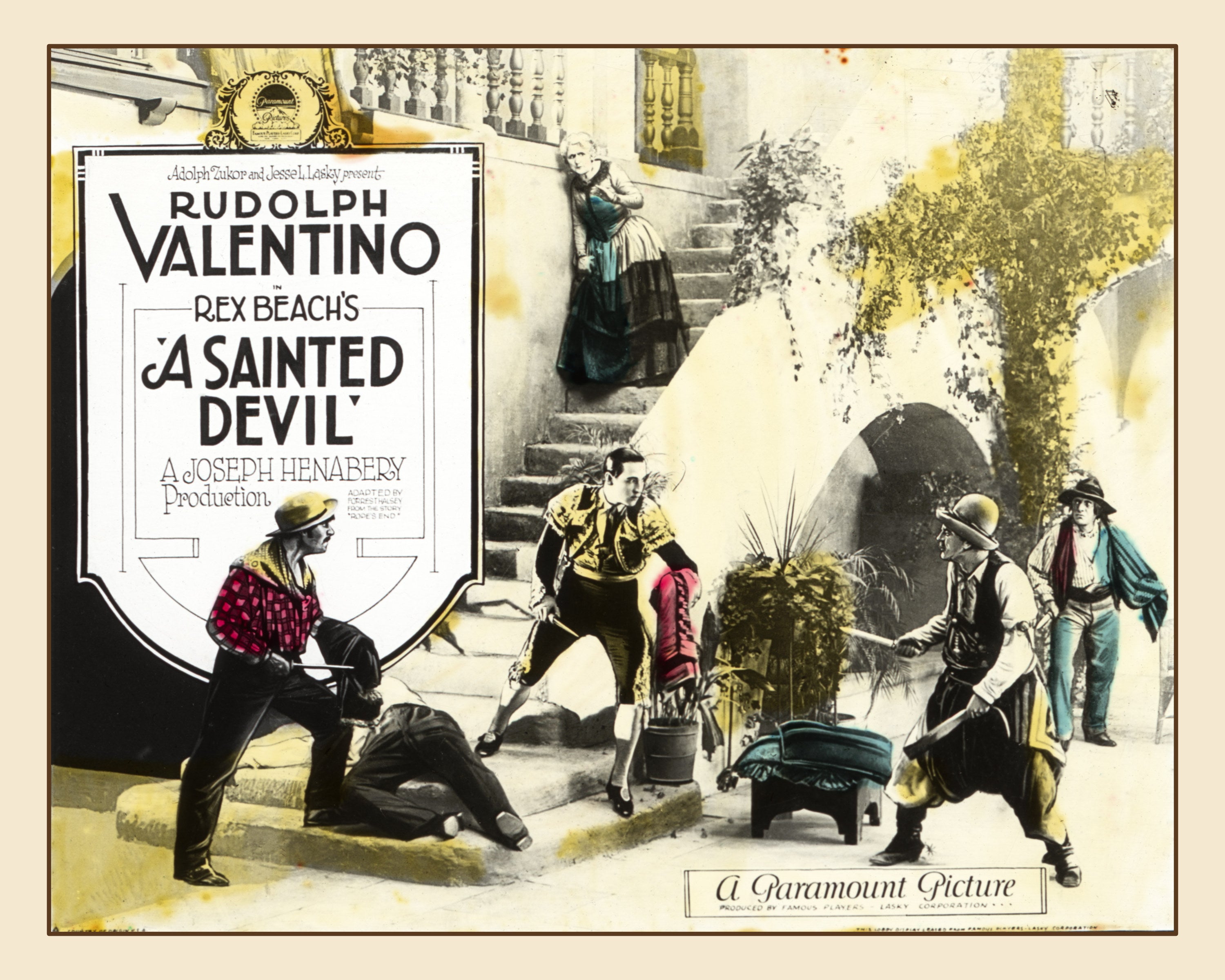 A Sainted Devil — Restored Vintage Lantern Slide Print