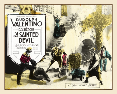 A Sainted Devil — Restored Vintage Lantern Slide Print