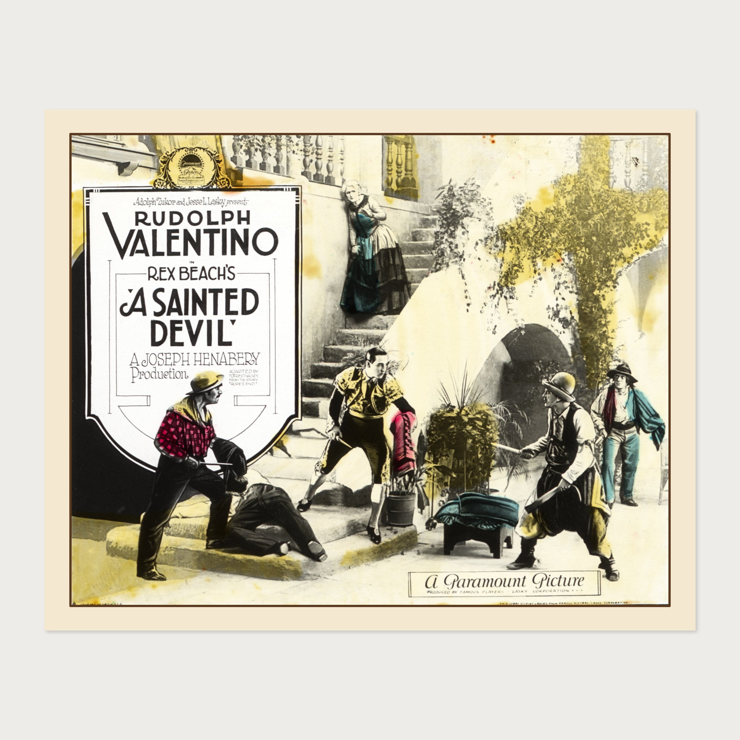 A Sainted Devil — Restored Vintage Lantern Slide Print