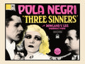 Three Sinners — Pola Negri Restored Vintage Lantern Slide Print