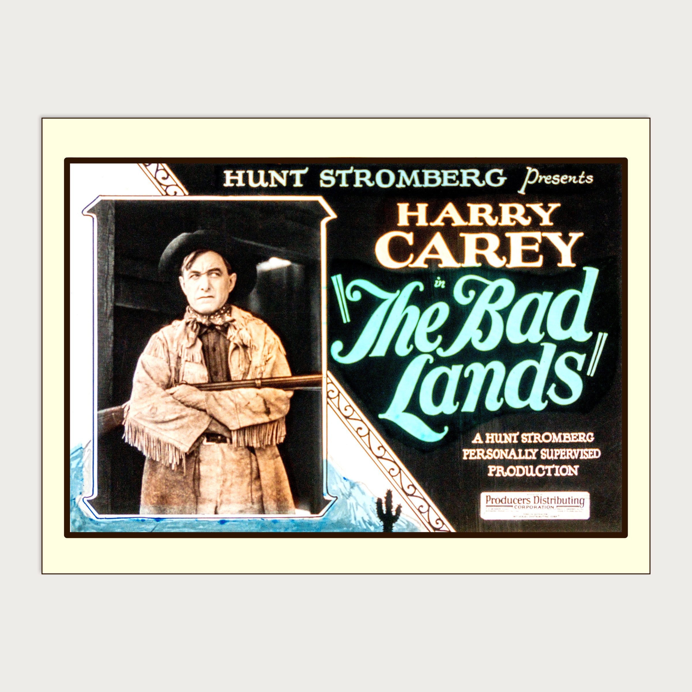 The Bad Lands — Restored Vintage Lantern Slide Print