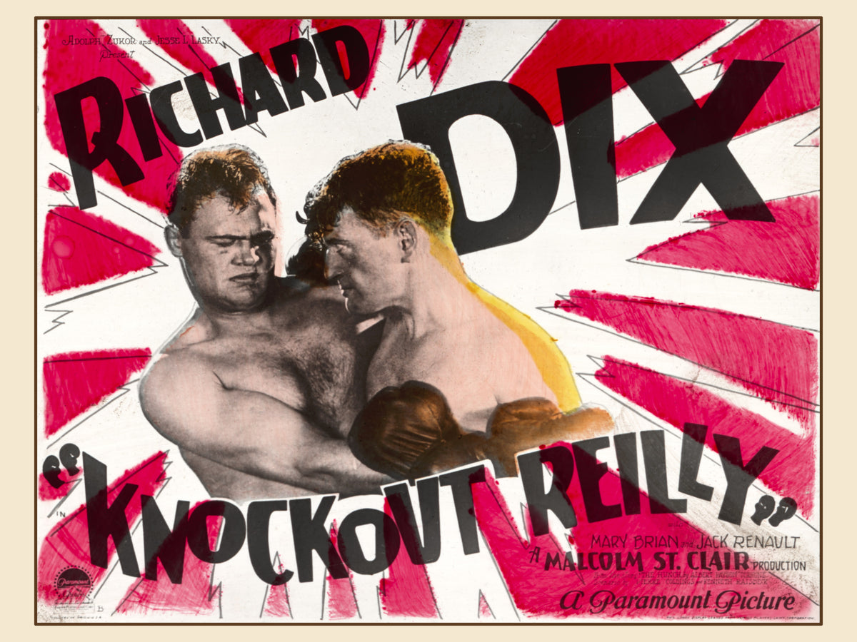 Knockout Reilly — Richard Dix Restored Vintage Lantern Slide Print