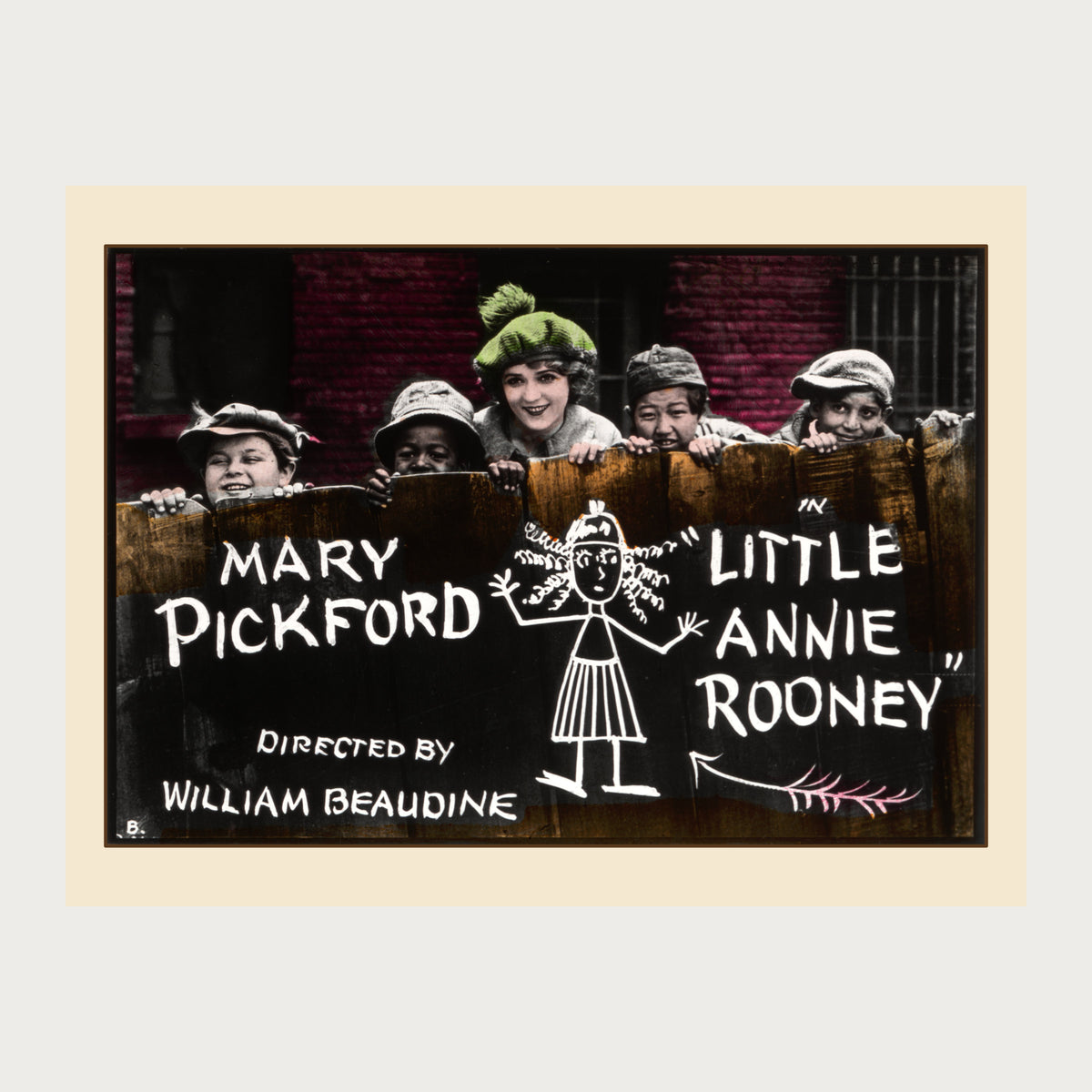Little Annie Rooney — Mary Pickford Restored Vintage Lantern Slide Print