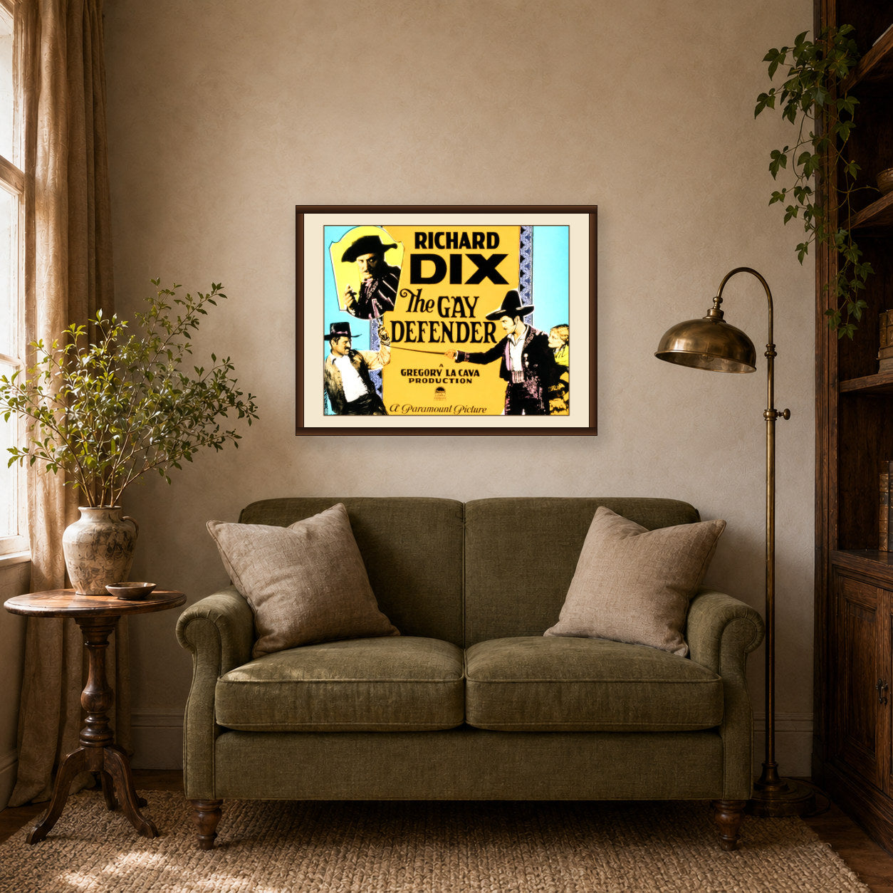 The Gay Defender — Richard Dix Silent Film Lantern Slide Print