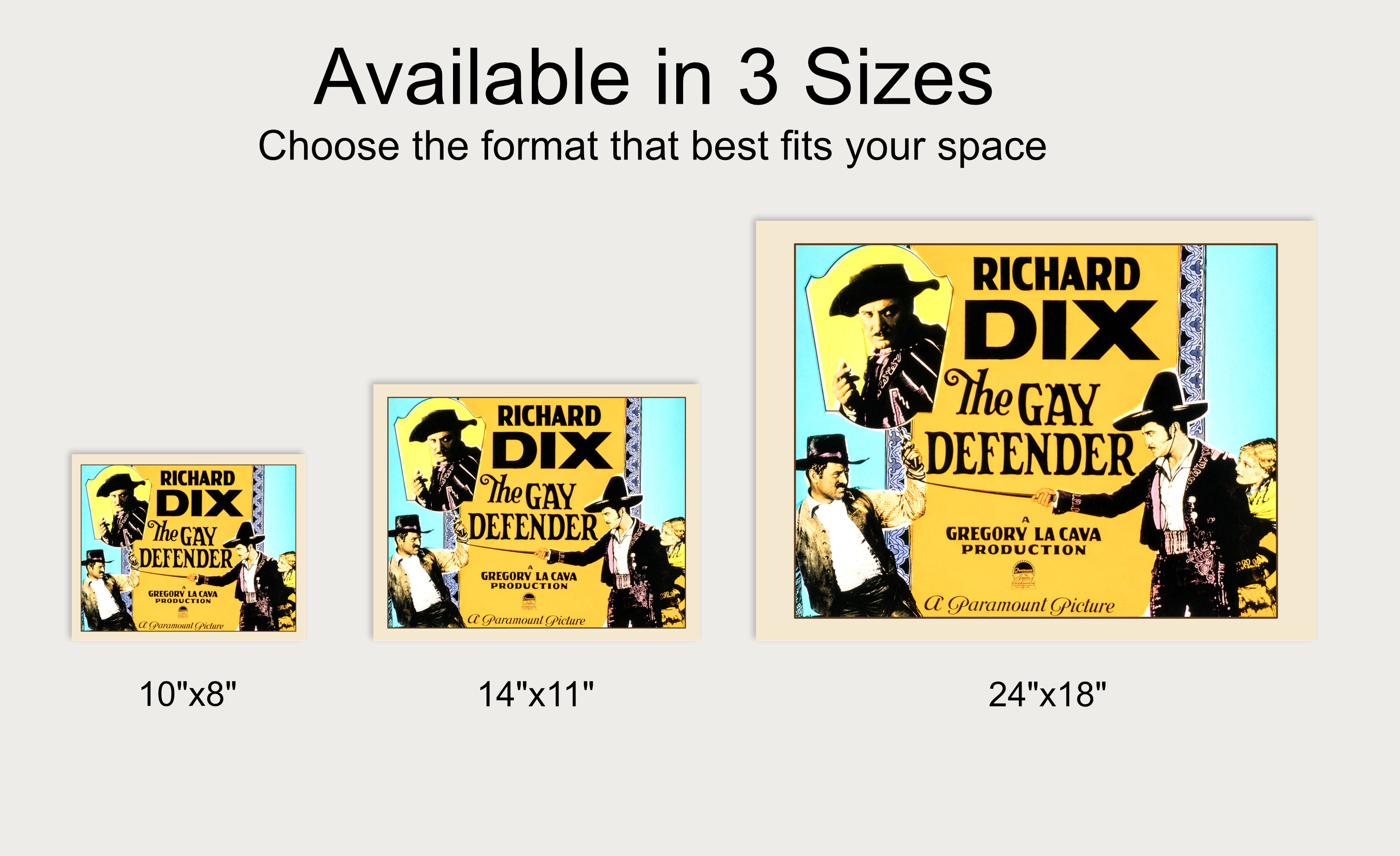 The Gay Defender — Richard Dix Silent Film Lantern Slide Print
