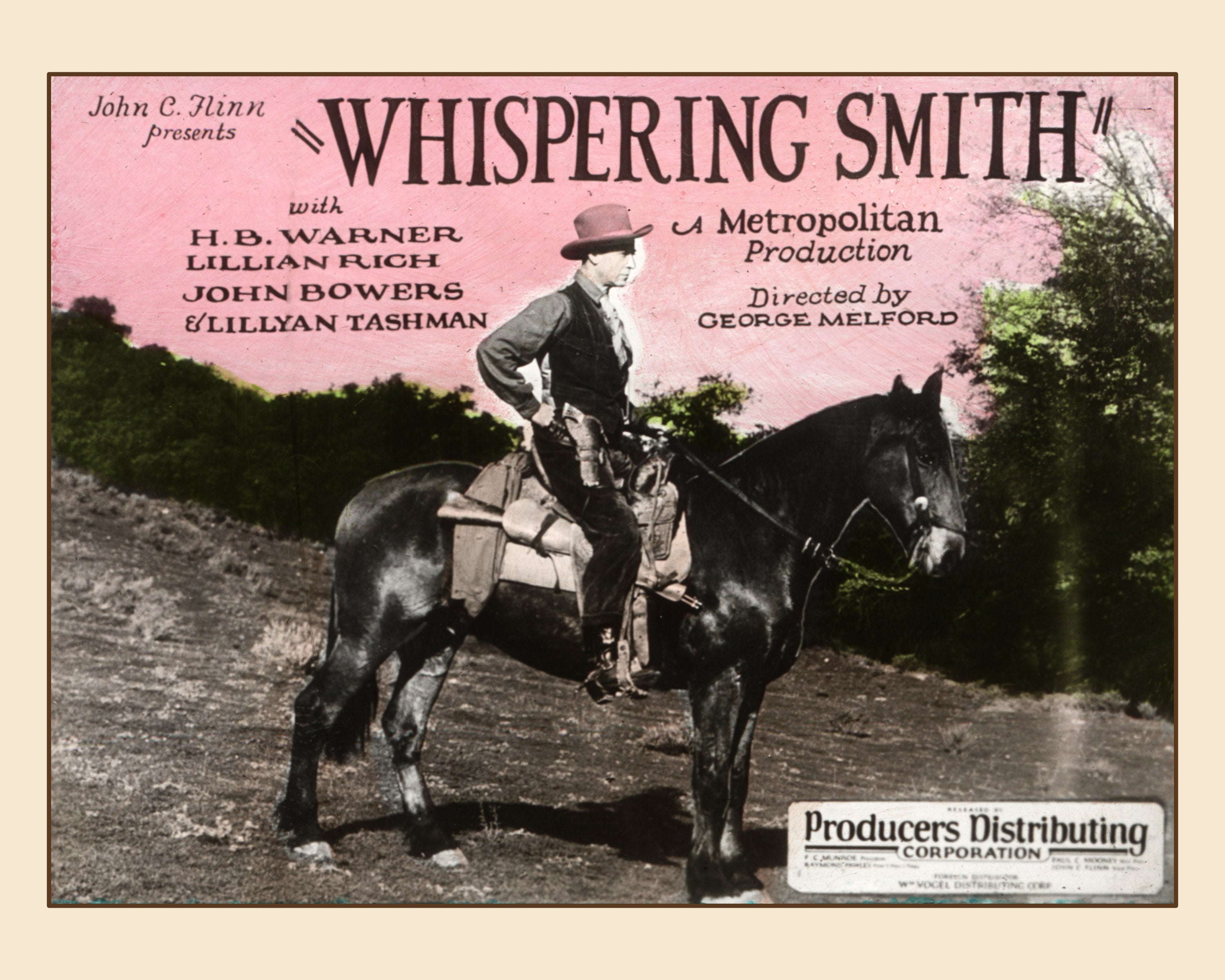 Whispering Smith — H. B. Warner Silent Film Lantern Slide Print