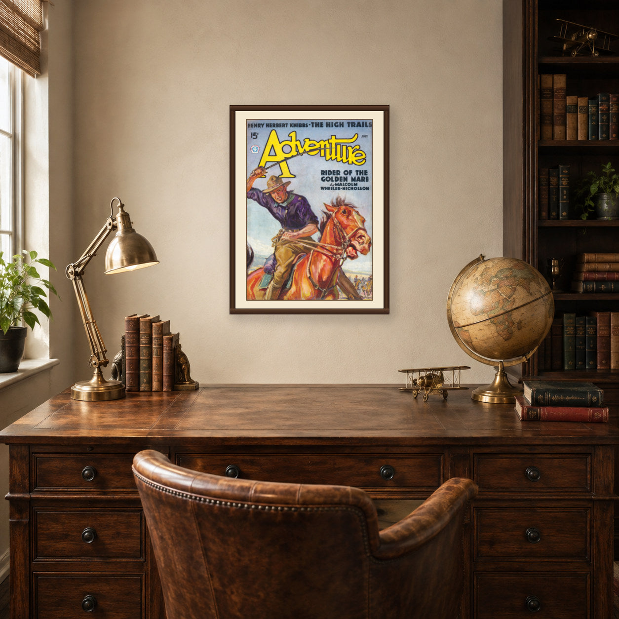 Rider of the Golden Mare Cavalry - Adventure Magazine Pulp Print